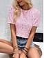 ieftine Topuri imbracate-Pentru femei Tricou Simplu Modă Modern Casual Manșon scurt Stil Nautic Topuri obișnuite Zilnic Sfârșit de săptămână Paiete Negru Roz Îmbujorat Auriu Vară Primăvară