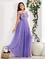 economico Abiti da sposa-Abiti da Ospite di Matrimonio A-Line Abito Elegante per Ospiti di Matrimonio Prom a Lunghezza Completa Senza Maniche Scollo a V Convertibile in Tulle Schiena a V con Ricamo di Paillettes