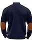 preiswerte Herrenjacken &amp; Herrenmäntel-Herren Leichte Jacke Sommerjacke Cordjacke übergangsjacke Urlaub Täglich Verschleißfest Tasche Frühling &amp; Herbst Farbblock Mode Klassisch Stehkragen Regulär Schwarz Weiß Marineblau Aprikose Kaffee