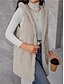 abordables Gilet-Femme Gilet polaire Chaud Respirable Doublé en Polaire Décontractées Plein Vacances Plein Air Usage quotidien Sortie Ouvrir le devant Normal Sweat à capuche Standard Sans Manches Vêtements d&#039;extérieur