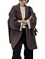 preiswerte Blazer &amp; Anzüge-Damen Blazer Sakko Atmungsaktiv Komfortabel Patchwork Tasche Täglich Modern Feste Farbe Arbeit Casual Standard Umlegekragen Regular Fit Langarm Oberbekleidung Schwarz Elfenbein Braun Herbst Winter