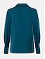 preiswerte Elegante Oberteile-Damen Hemd Elegant Satin Bluse Einfarbig Basic Lässig Langarm Wasserfallausschnitt Normale Oberteile Täglich Weiß Blau Braun Frühling &amp; Herbst Frühling, Herbst, Winter, Sommer