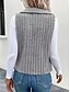 abordables Vestes-Femme Veste décontractée Extérieur Patchwork Couleur unie Coupe Vent Mode Standard Vêtements d&#039;extérieur Sans Manches Automne gris rosé pâle S