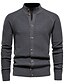 abordables Hauts-Homme Pull Cardigan Noir Gris foncé Beige manche longue Top Tenue de golf Vêtements Tenues Porter des vêtements