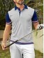 abordables Hauts-Homme T-shirt POLO Grise Manche Courte Top Tenue de golf Vêtements Tenues Porter des vêtements