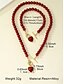 economico Collana da donna-collana e bracciale di perle rosse da donna con ciondolo a cuore, chiusura color oro, gioielli eleganti per regalo di San Valentino, matrimoni e occasioni speciali