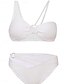 halpa Bikinisetit-Naisten Uima-asut Bikinit 2 kpl Pikkutuhmat Uimapuku Avoin selkä Katkaistu Ohut Loma Ranta-asut Yhtenäinen väri Riipuskaula Hihaton Uimapuvut