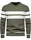 abordables Hauts-Homme Chandail Noir Vert Véronèse manche longue Top Tenue de golf Vêtements Tenues Porter des vêtements
