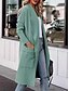 preiswerte Trenchcoats-Damen Elegante Staubtücher Elegante Jacken Freizeitjacke Outdoor Alltagskleidung Herbst Winter Regulär Mantel Normale Passform Winddicht Warm Bequem Atmungsaktiv Mode Jacken Langarm Einfarbig Tasche