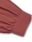 voordelige Overhemdjassen-Dames Overhemdjack Houd Warm Ademend Knop Zak Casual Effen Vakantie Straat Alledaagse kleding Uitgaan Enkele rij knopen Normaal Strijkijzer Normale pasvorm Lange mouw bovenkleding Rood Herfst Winter