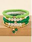 preiswerte Zubehör-Glücksbringer-Armbänder zum St. Patrick's Day – Stretch-Armbandset mit irischen grünen Perlen für Damen, festliche Feiertagsaccessoires mit Kleeblatt- und Buchstabendetails