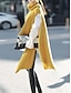 abordables Couleurs unies-Femme Pull Chandail Décontractées Flexible Couleur monochrome A côtes Col Roulé Fendu Tricoté manche longue Hauts réguliers Tricoter Extérieur du quotidien Fin de semaine Blanche Jaune Automne Hiver