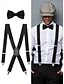 preiswerte Krawatten &amp;amp; Fliegen für Herren-Verstellbares Hosenträger- und Fliege-Set für Herren – klassisches formelles Accessoire für Hochzeiten, Partys und geschäftliche Veranstaltungen