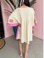 billige Boho-kjoler-Dame Mini kjole Uformell kjole Boho-kjole Bohem Årgang Fritid Feriereise Daglig Normal Blomstret 3/4 ermer V-hals Fuksia Oransje Grønn Vår Høst