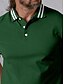 abordables Hauts-Homme T-shirt POLO Vert foncé Manche Courte Top Tenue de golf Vêtements Tenues Porter des vêtements