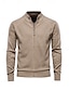 cheap Tops-Men&#039;s Cardigan Sweater Navy Blue Dark Green khaki Long Sleeve Top Golf Attire Clothes Outfits Wear Apparel