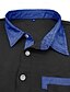 preiswerte Klassisches Poloshirt für Herren-Herren Poloshirts zum Suchbegriff: &quot;Waffel&quot; Poloshirts Formal Geschäft Kargen Klassisch Langarm Modisch Basic Feste Farbe Patchwork Knopf Frühling &amp; Herbst Regular Fit Dunkelgrau Schwarz Wei