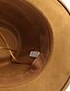 abordables Chapeaux Homme-Homme Chapeau de soleil Chapeau de cowboy Chapeau Fedora Trilby Noir Chameau Laineux Le style rétro Mode 18ème siècle État du Texas du quotidien Le thème de la fête Couleur unie / unie Ecran Solaire