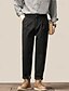 abordables Pantalons élite pour hommes-Homme Pantalon Jogger Pantalon carotte fuselé Avec Poches Couleur Unie Longueur complète Extérieur Vacances Soirée Vacances ancien KakiA Noir Micro-Élastique