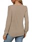 voordelige Vrouwen Werk Tops-Dames Overhemd Blouse Effen Kleur Basic Casual Lange mouw Strakke ronde hals Normale tops Dagelijks Met ruches Zwart Wit Blozend Roze Wijn blauw Zomer Lente