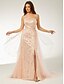 abordables Robes de bal de promo-Robes de bal en A robe élégante pour mariage à la plage robe de princesse invité de mariage 16 ans longue au sol sans manches en tulle avec décolleté cœur et sequins