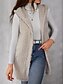 abordables Gilet-Femme Gilet polaire Chaud Respirable Doublé en Polaire Décontractées Plein Vacances Plein Air Usage quotidien Sortie Ouvrir le devant Normal Sweat à capuche Standard Sans Manches Vêtements d&#039;extérieur