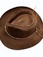 abordables Chapeaux Homme-Homme Chapeau de soleil Chapeau de cowboy Chapeau Fedora Trilby Noir Chameau Laineux Le style rétro Mode 18ème siècle État du Texas du quotidien Le thème de la fête Couleur unie / unie Ecran Solaire