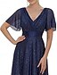 abordables Robes de demoiselle d&#039;honneur-Robe de demoiselle d&#039;honneur A-line décolleté en V manches courtes élégante longueur de sol chiffon avec fente avant