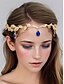 voordelige Haaraccessoires voor dames-bladgoud hoofddeksel met blauwe edelsteendruppels – vintage bohemian tiara voor vrouwen, perfect voor bruiloften, renaissancebeurzen en cosplay