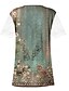cheap Boho tee-Women&#039;s Lace Splicing Top Graphic Flowers Elegant Bohemia Fashion Short Sleeve Flutter Sleeve Round Neck Regular Tops Daily Weekend Vacation Wear Lace Patchwork Print White Light Green Navy Blue Blue