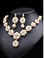 abordables Collier pour femme-ensemble de bijoux pour femmes en fausses perles et strass – collier et boucles d&#039;oreilles élégants pour mariages, fêtes et occasions spéciales