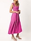 preiswerte Abschlusskleider-Damen Midikleid Abschlusskleid Freizeitkleid A Linie Kleid Sommerkleid Stilvoll Lässig Urlaub Täglich Date Normale Passform Einfach Ärmellos Rundausschnitt Schwarz Weiß Hellgrün Rosa Sommer