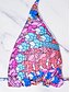 voordelige Bikinisets-Dames Zwemkleding Bikini 2 stuks Brutaal Zwempak Blote rug Slank Vakantie Strand Kleding Geometrisch Halternek Mouwloos Badpakken