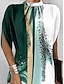 economico Abiti da festa-Per donna Mini abito Abito casual Moda Informale Da mare Giornaliero Standard Ambra Floreale Mezza manica A collo alto Nero Blu marino Verde Estate