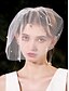 abordables Accesorios para el cabello de mujer-Velo de novia corto con adornos de perlas y cristales: elegante accesorio de boda vintage para novias, ideal para bodas y ceremonias.