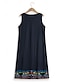 tanie Sukienki boho-Sukienka mini dla kobiet Sukienka petite Sukienka T-shirt Sukienka Tee Sukienka plażowa Sukienka letnia Módna Nowoczesna Dojrzała Na świeżym powietrzu Wakacyjne Casual Regular Fit Kwiatowa Bez