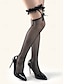 abordables Chaussettes pour femmes-bas résille sexy pour femme avec détails en dentelle et nœud – chaussettes hautes de style gothique pour cosplay, fêtes et tenues de lingerie