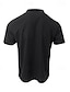 preiswerte Klassisches Poloshirt für Herren-Herren Golfhemd Poloshirt aus Waffelstrick Geschäft Aktiv Kubanisches Halsband Kurzarm Modisch Modern Feste Farbe Knopf Sommer Frühling Regular Fit Schwarz Weiß Blau Khaki Grau Golfhemd