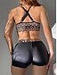 cheap Bikini Sets-Women&#039;s Swimwear Bikini 2 Piece Boy Leg Swimsuit Backless Slim Vacation Beach Wear Graphic U Neck Sleeveless Bathing Suits