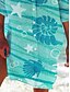 preiswerte Hawaiikleid-Damen Mini Kleid Hemd Kleid Lässiges Kleid Shift Kleid Täglicher Urlaub Ferien Heißes Hemd Kragen Print Langarm Sommer Herbst Frühjahr Lockere Passform Rot Blau Grün Regenbogen Print