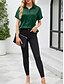 tanie Eleganckie topy-Damskie Koszula Elegancki Szykowny Satyna Jednokolorowe Biznes Nowoczesny Codzienny Krótki rękaw Kołnierzyk koszuli Zwykłe topy Praca Ubrania formalne Guziki Wino Lato Wiosna