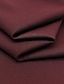 abordables Trajes de boda-De los hombres Boda Trajes Solapa de Pico Negro Burdeos Color sólido Estándar Juego de 3 piezas Recto 2 botones