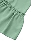 preiswerte Einfaches Kleid-Damen Mini Kleid A-Linie Kleid Sommerkleid Einfarbig Off-Shoulder Kleid Basic Lässig Urlaub Täglich Reguläre Passform Grafik Ärmellos V-Ausschnitt Schwarz Blau Grün Sommer