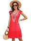 baratos Vestidos Estilo Boho-Dia dos Namorados Mulheres Normal Minivestido Vestidos Boho Chic Vestido A Line Vestido Boho Boêmia à moda Clássico Concha Ombro frio Férias Festa Diário Forma Assenta Geométrica Tecido Sem Manga