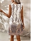 preiswerte Ausgefallene Kleider-Damen Minikleid Casual kleid Boho Chic Kleider Tank-Top Kleid Boho-Kleid Böhmen Brautkleider schlicht Boho Urlaub Täglich Strand Lockere Passform Blumen Ärmellos Rundhalsausschnitt Rote Beige Sommer