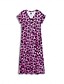 levne Šaty umění a designu-Dámské maxi šaty sundress shift šaty letní šaty streetwear sexy spadlý rukáv dovolená párty prázdniny regular fit leopardí krátký rukáv V výstřih růžové modré khaki léto jaro