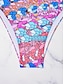 voordelige Bikinisets-Dames Zwemkleding Bikini 2 stuks Brutaal Zwempak Blote rug Slank Vakantie Strand Kleding Geometrisch Halternek Mouwloos Badpakken