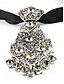 abordables Cravates et nœuds papillon pour hommes-cravate courte en métal doré pour homme – accessoire formel orné de strass pour mariages, hôtes et événements spéciaux
