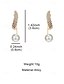 abordables Boucle d&amp;#39;oreille pour femme-Boucles d&#039;oreilles élégantes en perles plaquées or avec détails en cristal – boucles d&#039;oreilles pendantes élégantes pour femmes, parfaites pour les mariages, les soirées et les occasions formelles