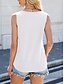 זול מיכל פשוט-חולצת טנק נשים בסיסית בצבע אחיד עם רצועות ללא שרוולים טופ רגיל דפוס לא מקופל שחור לבן ורוד ירוק קיץ